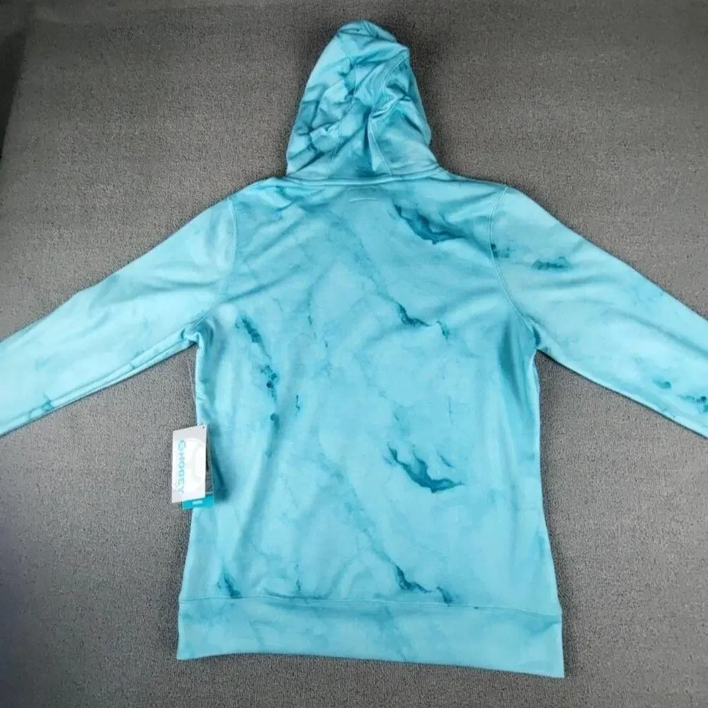 Hooey Hoodie Sweatshirt Womens XL Blue Rope Like A Girl Marble Fleece Pullover